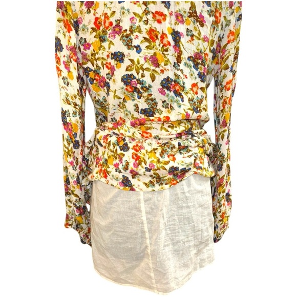 Jessica Simpson Bohemian Whimsical Floral Peasant Mini Summer Dress M - Picture 4 of 9
